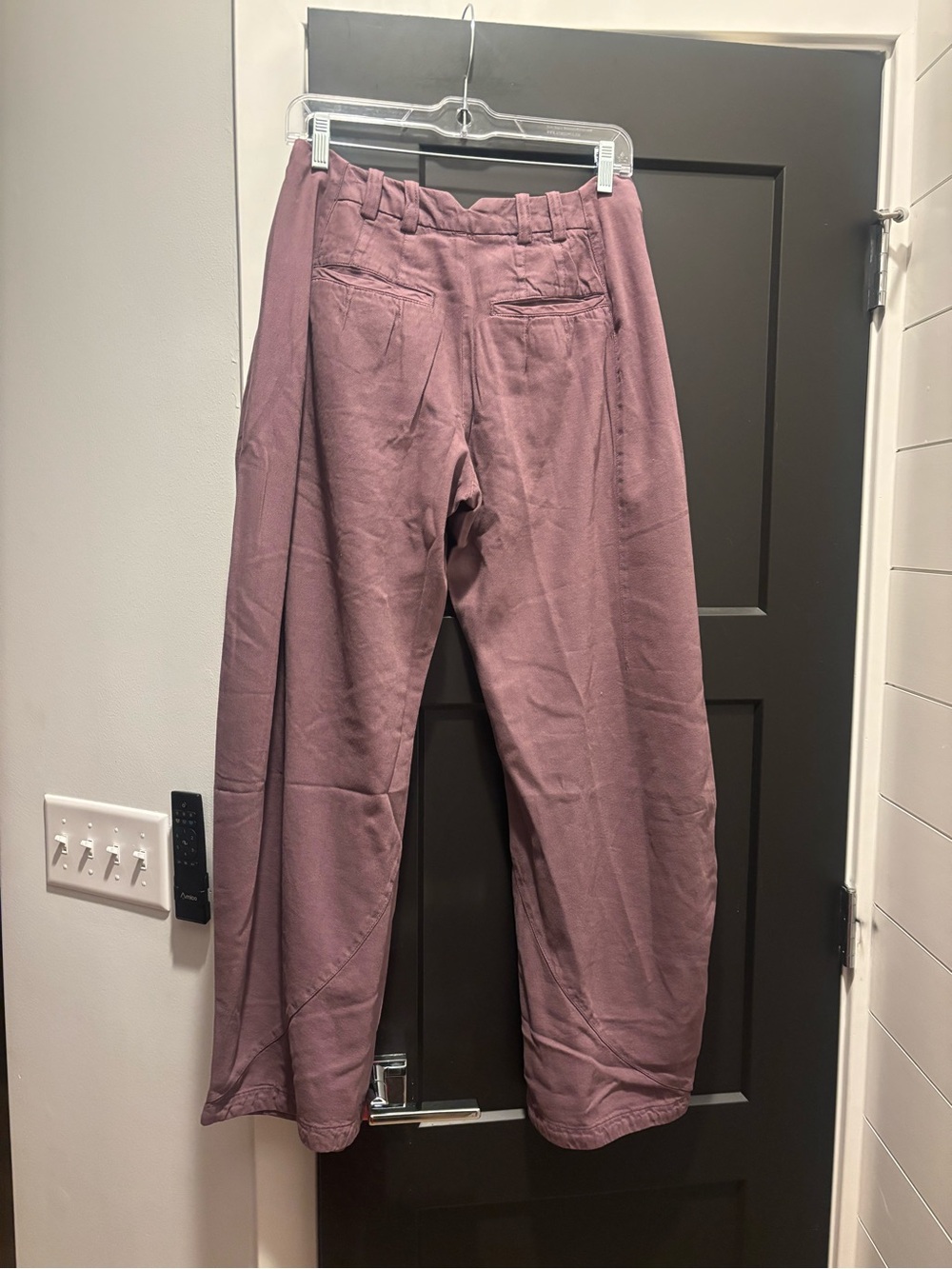 Free People Spotlight Washed Barrel Chino Trousers 6 Italian Plum NWT Wide Pant - Picture 7 of 11